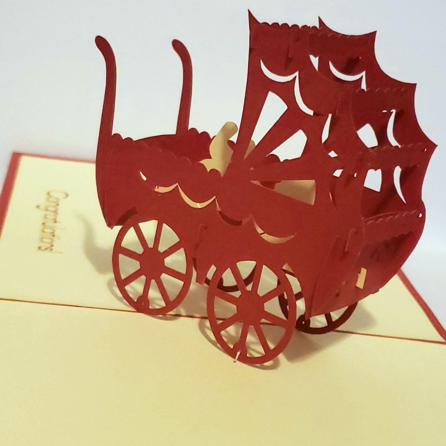 Baby Stroller 3D Pop Up Card πΌπΆπ»πΆπ½π©π½βπΌπ©π»βπΌ image 2