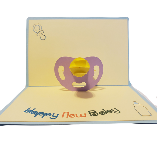 Baby Pacifier 3D Pop Up Card 👼🍼 image 0