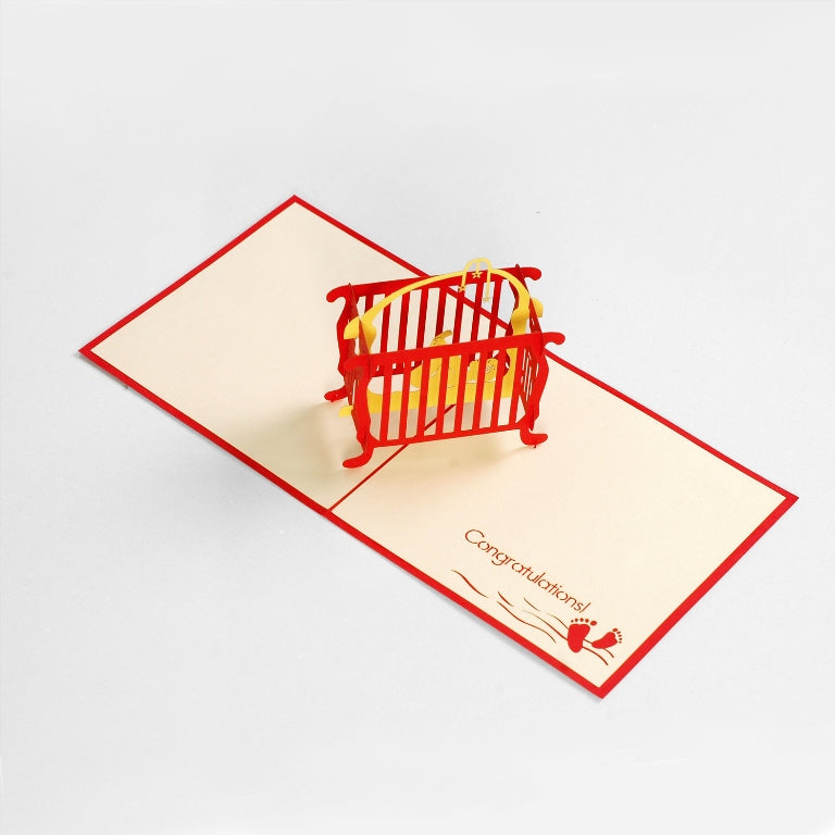 Baby Crib 3D Pop Up Card πΌπΌ image 3