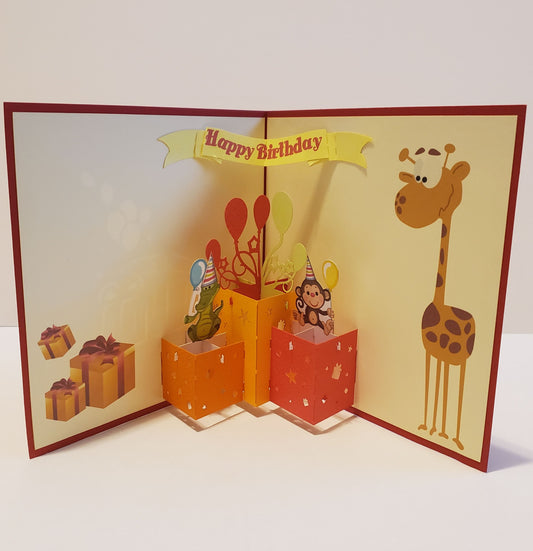 Little Animals 3D Pop Up Birthday Card image 0