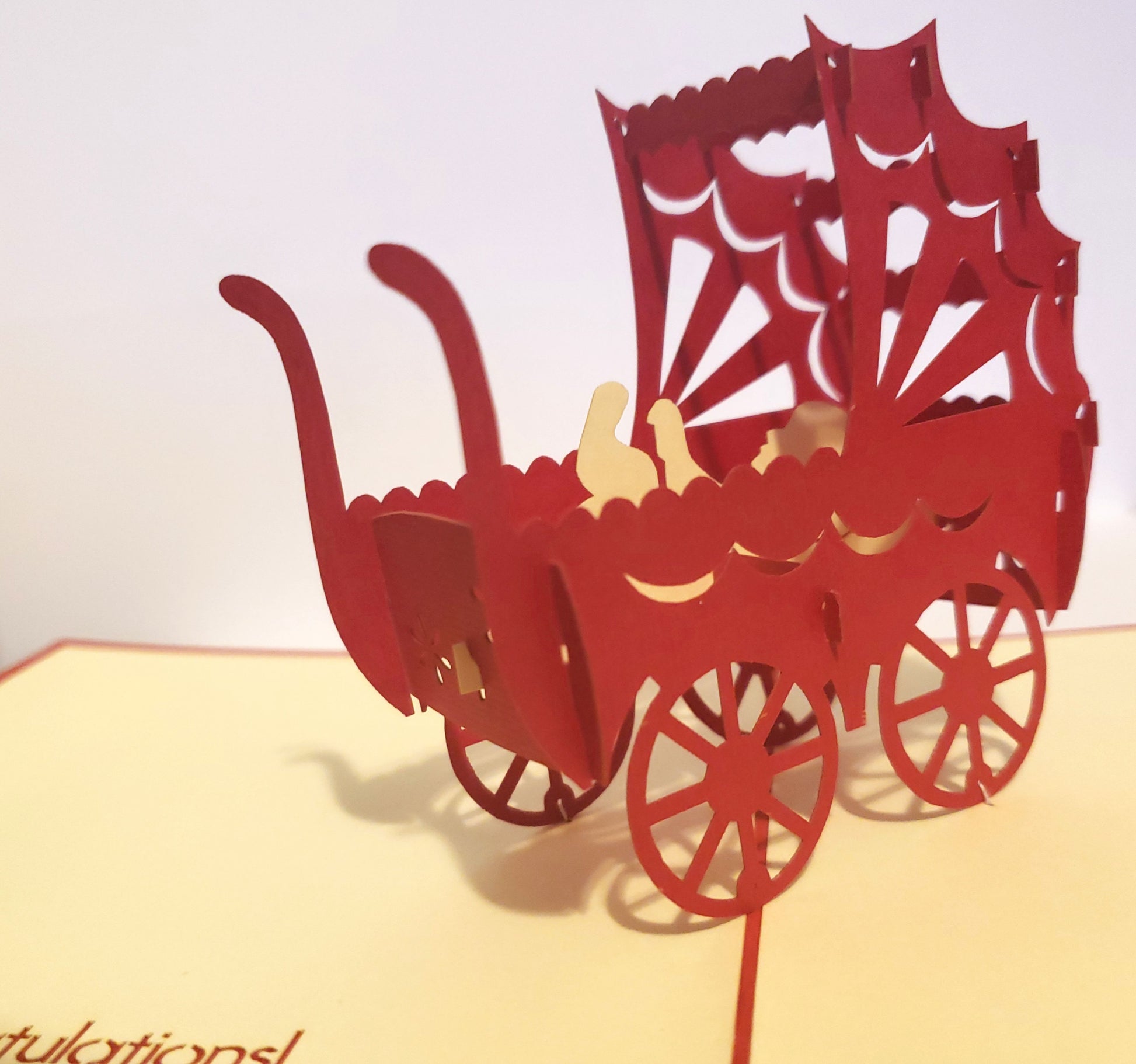 Baby Stroller 3D Pop Up Card πΌπΆπ»πΆπ½π©π½βπΌπ©π»βπΌ image 1