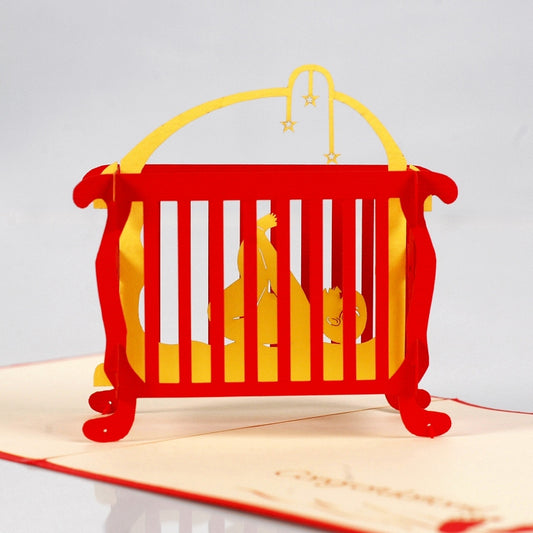Baby Crib 3D Pop Up Card 👼🍼 image 0