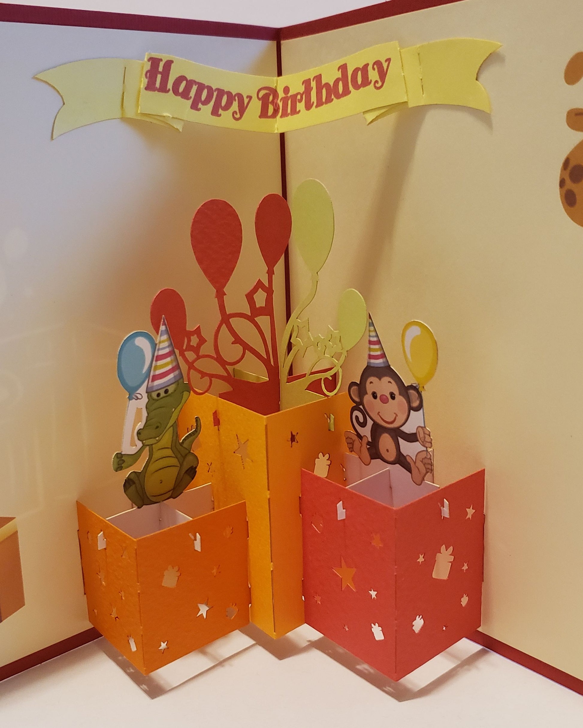 Little Animals 3D Pop Up Birthday Card image 1