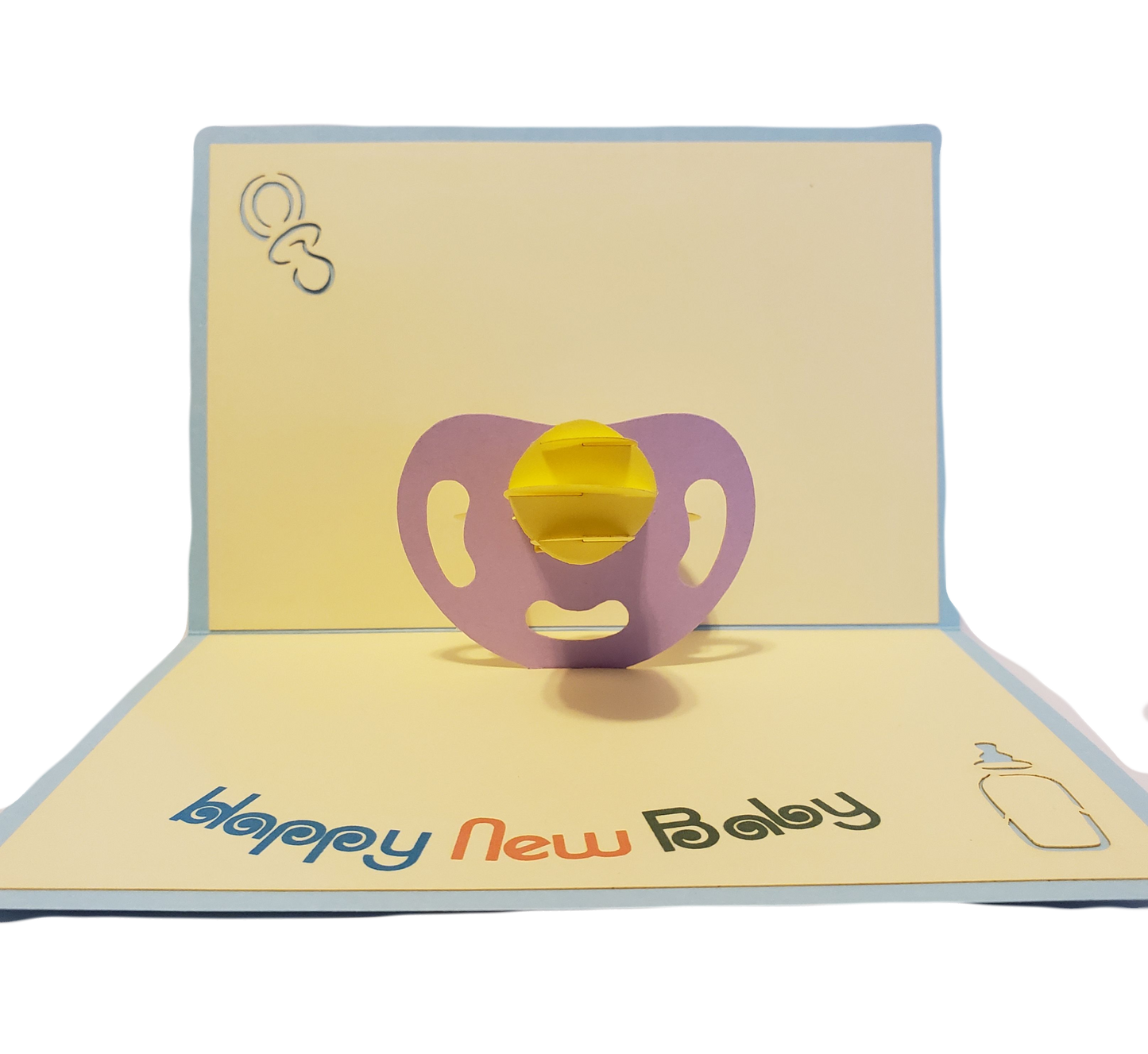 Baby Pacifier 3D Pop Up Card 👼🍼 image 0