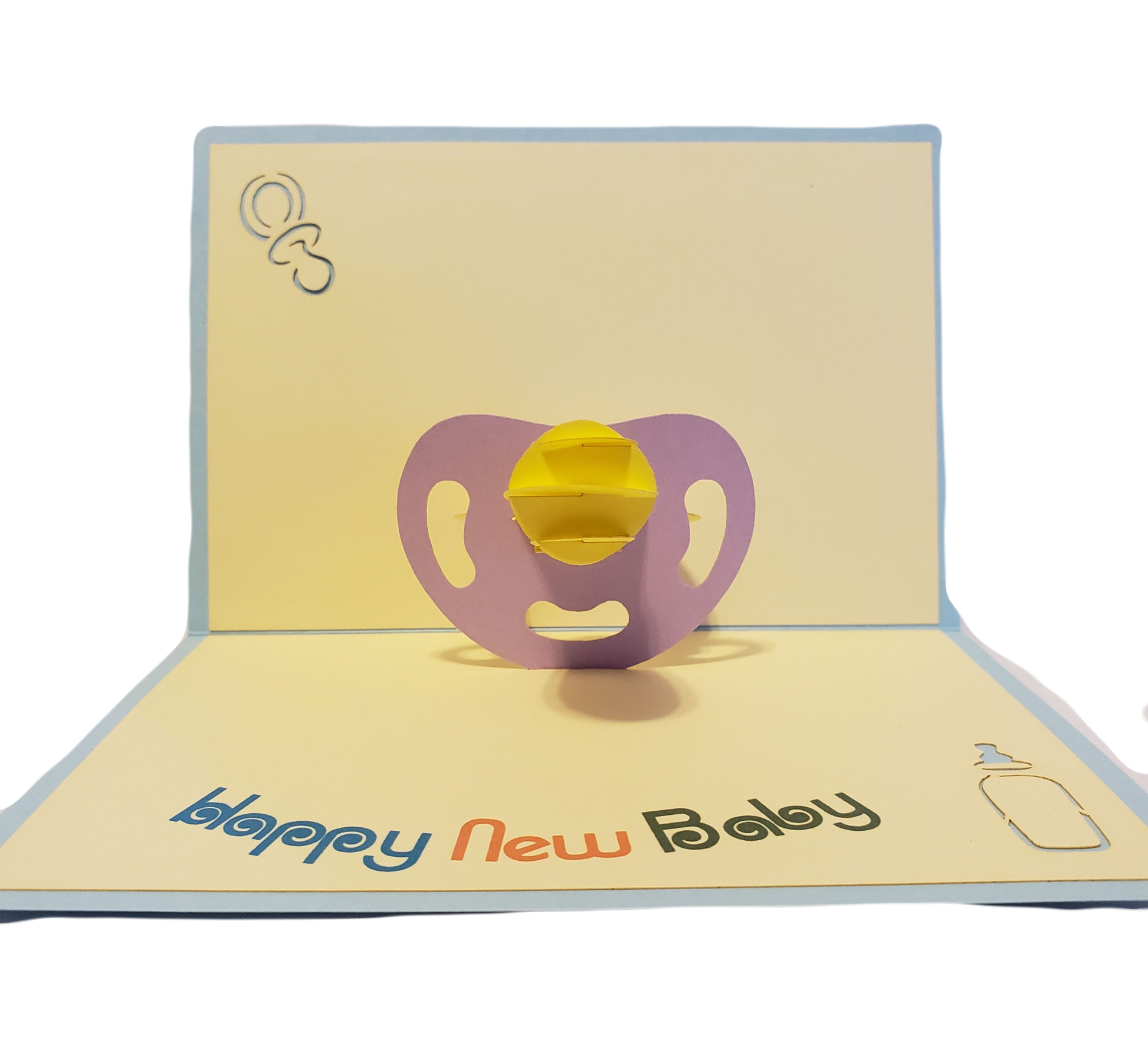 Baby Pacifier 3D Pop Up Card 👼🍼 image 0