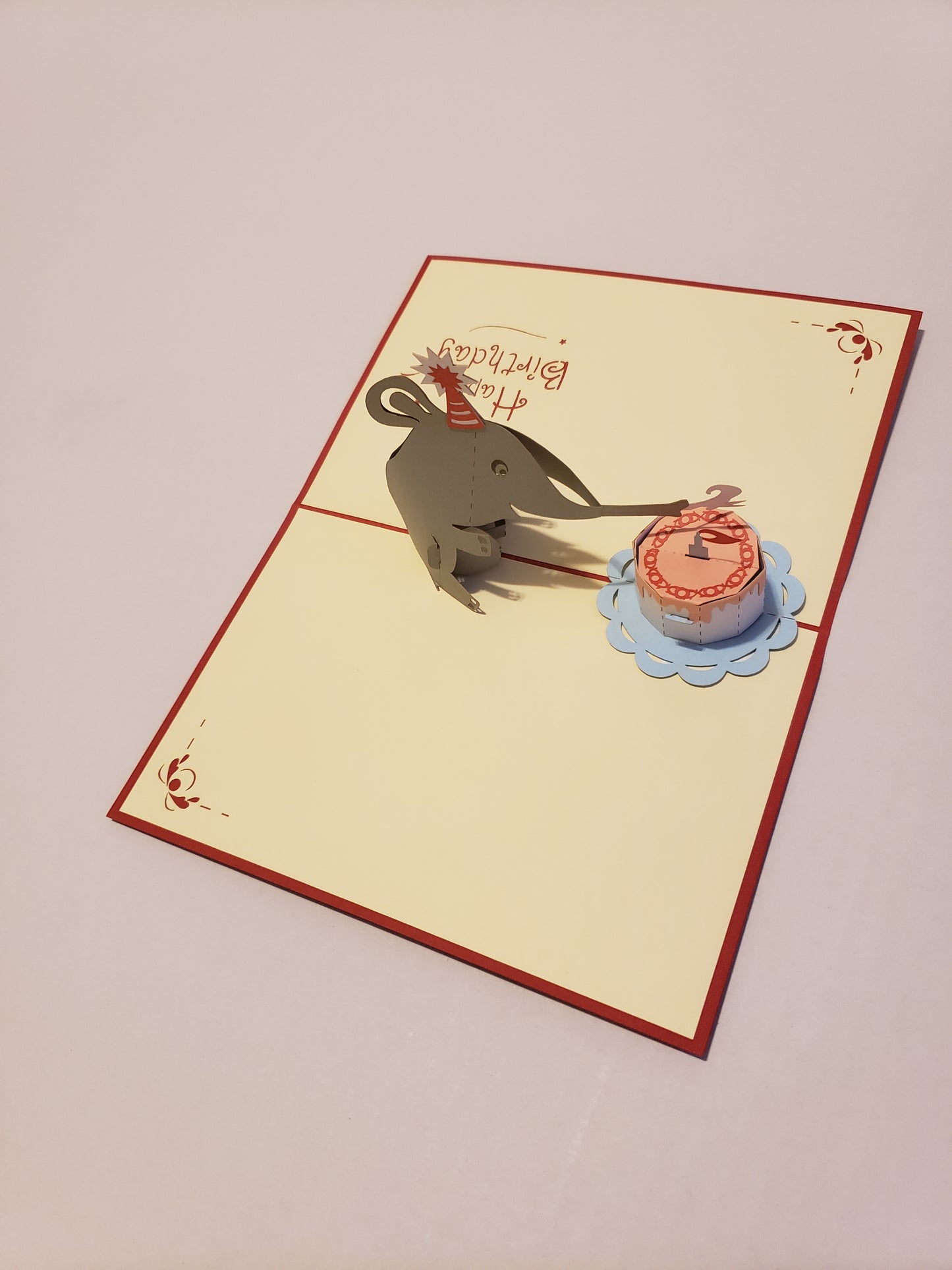 Elephant 3D Pop Up Birthday Card image 1