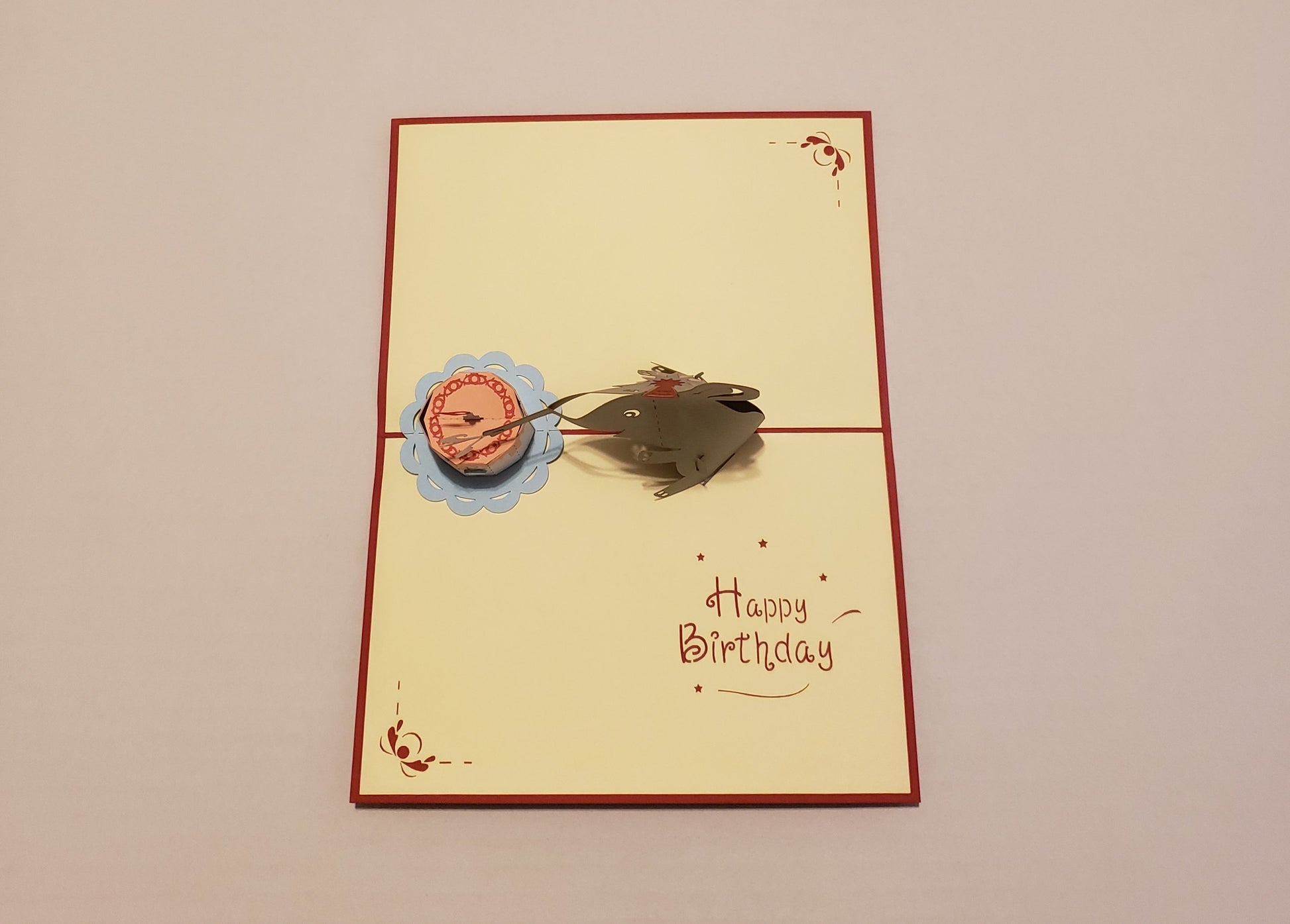 Elephant 3D Pop Up Birthday Card image 2